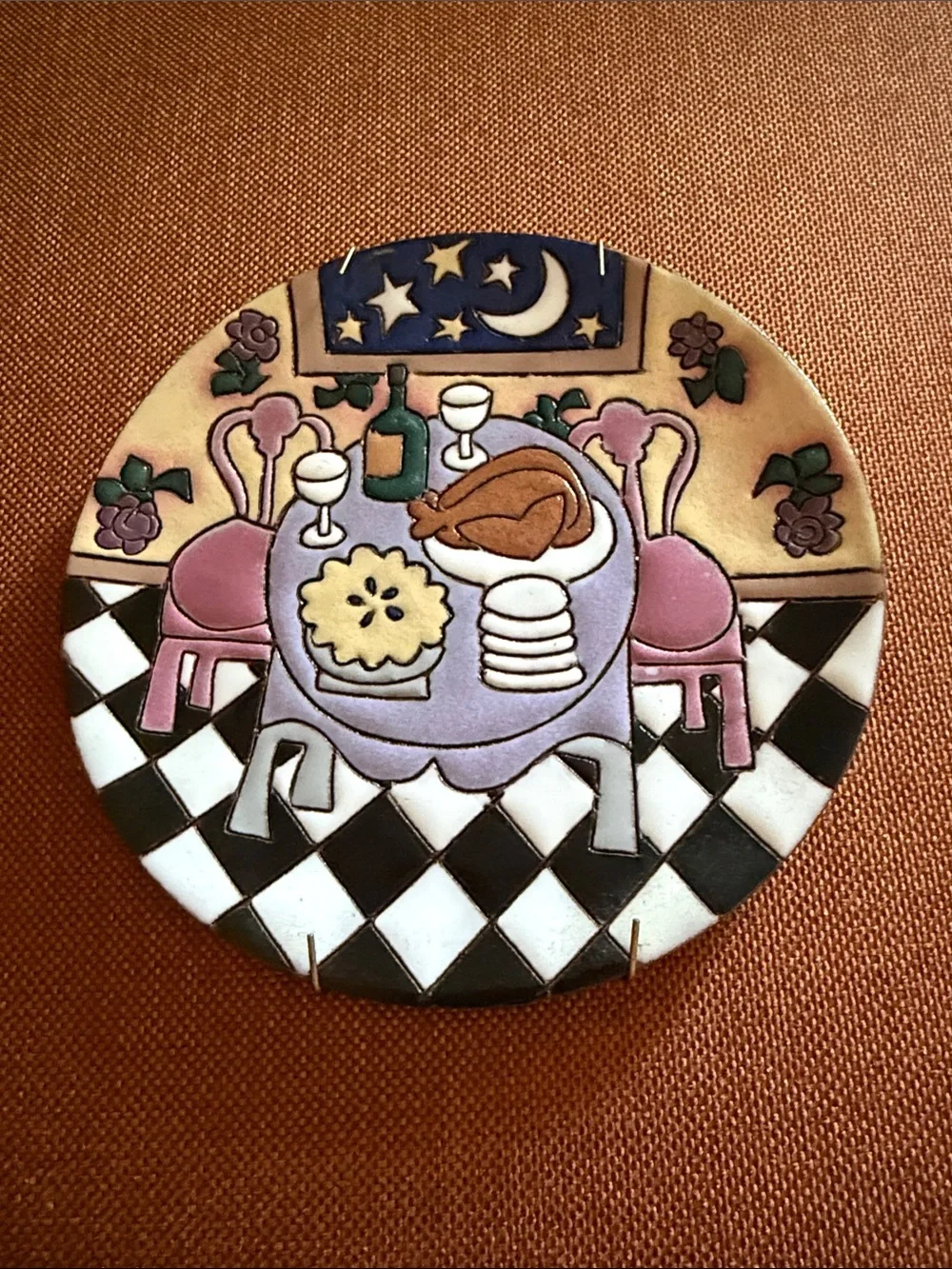 Judy Miller Art Pottery Decorative  Wall Plate